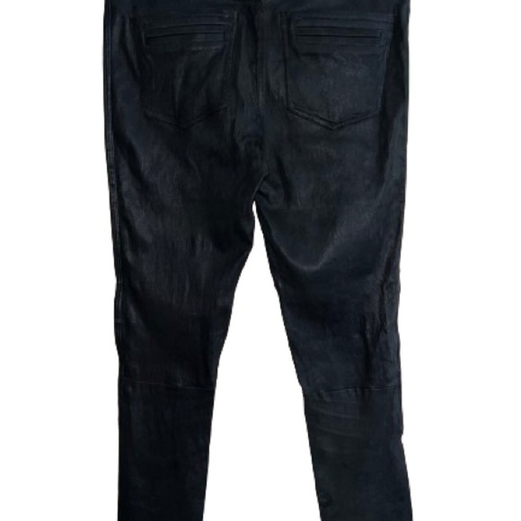 IRO Jelena FW ‘23 black 100% leather Mid-Rise pants slim leg, pockets moto EU 40 - Picture 7 of 11